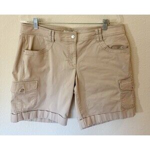White House Black Market Women's Cuffed Bermuda Shorts Pale Pink Size 14